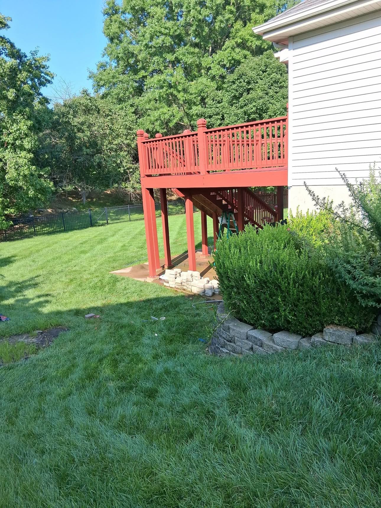 Restored raised deck after finishing