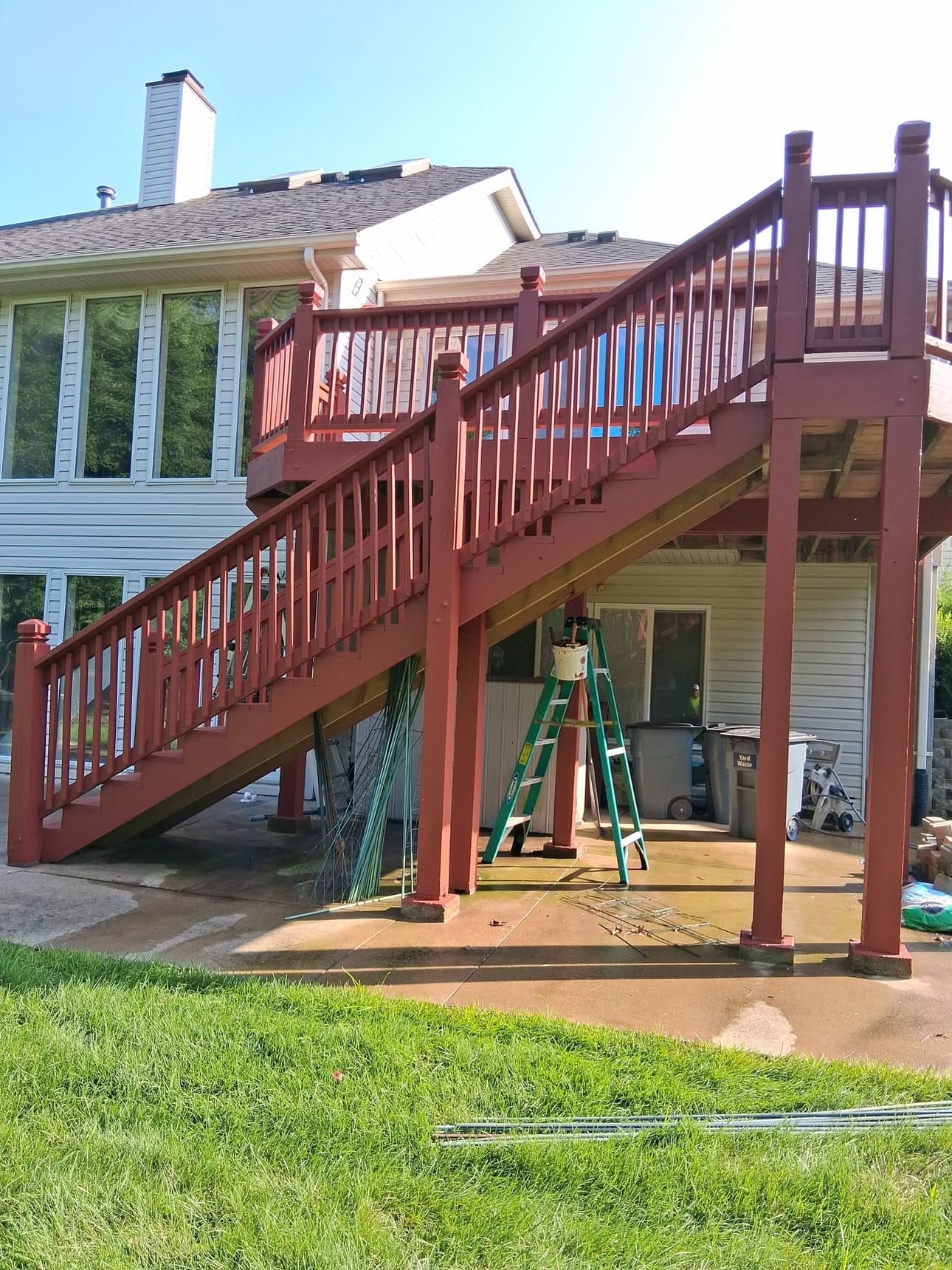 Raised deck restoration in progress
